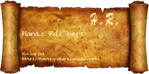 Hantz Róbert névjegykártya